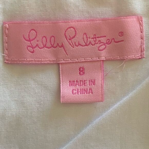 Lilly Pulitzer basketweave bodice with floral dress sz 8 - Picture 6 of 8